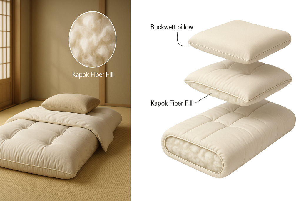 Kapok Fiber in Futon Mattress [カポック繊維布団（マットレス）]